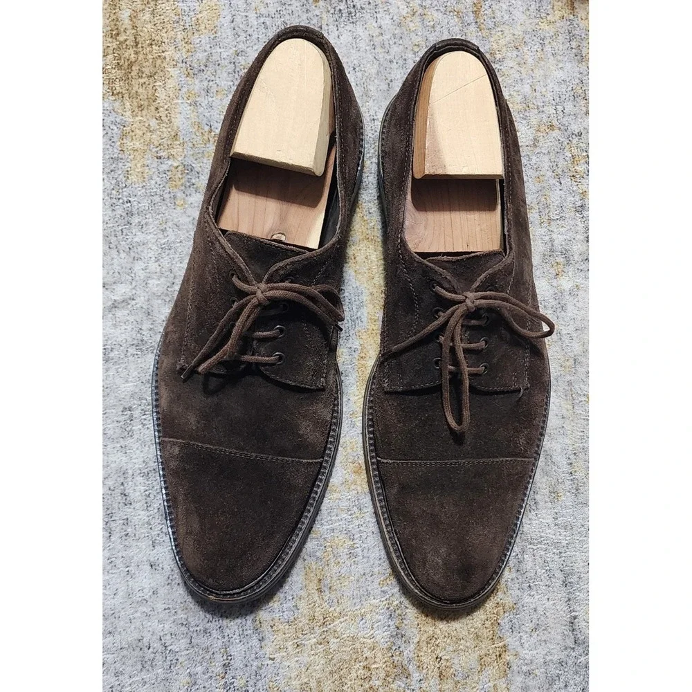 Johnston & Murphy Men's Brown Cap Toe Oxfords Dress Shoes Size 11 24-1112